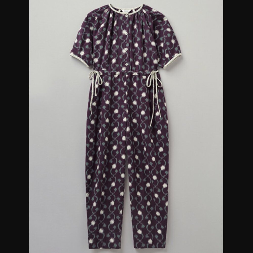 NWT Toast Trailing Ikat Jumpsuit Chocolate/Dusted Mint UK 10
